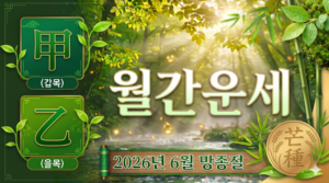 2026년 6월 월간운세 – 갑목(甲木) · 을목(乙木) 일간